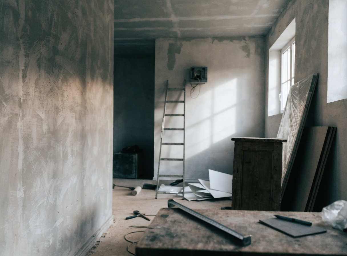 Chantier de rénovation en cours