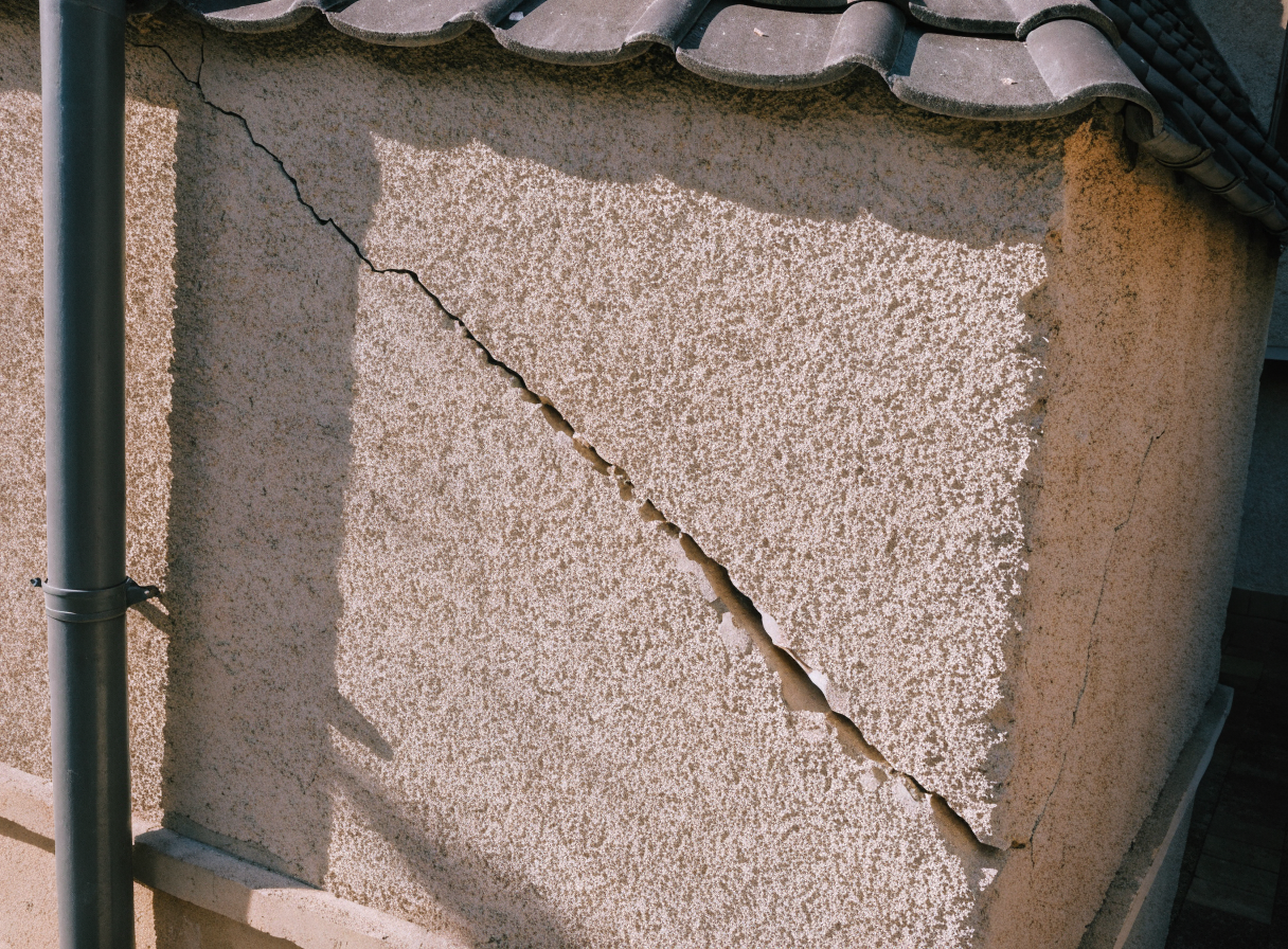 Diagnostic de fissures structurelles sur un mur extérieur